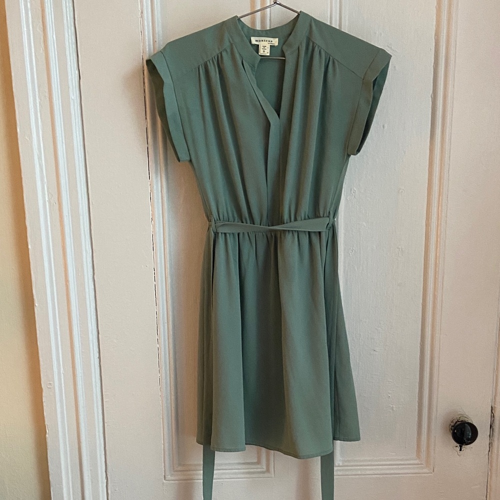 Monteau Elegant Green Mini Dress